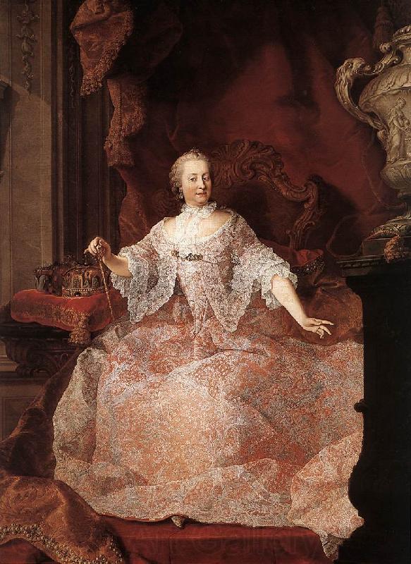 MEYTENS, Martin van Empress Maria Theresa ga Norge oil painting art